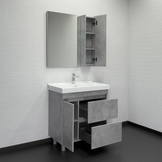 Тумба с раковиной Comforty Осло 00-00012959 80 см Бетон светлый